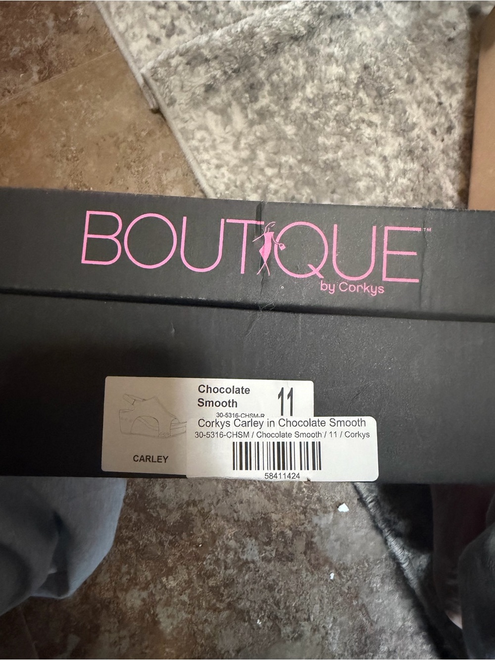Boutique by Corkys Carley Wedge Bottoms in Chocolate Smooth